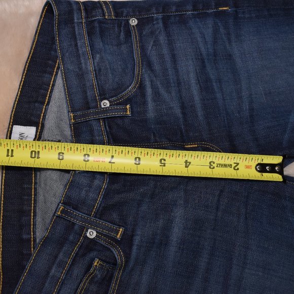 Hudson Blair Tilda Straight Leg Skinny Mid Waist Dark Blue Denim Jeans 27 - Picture 5 of 11